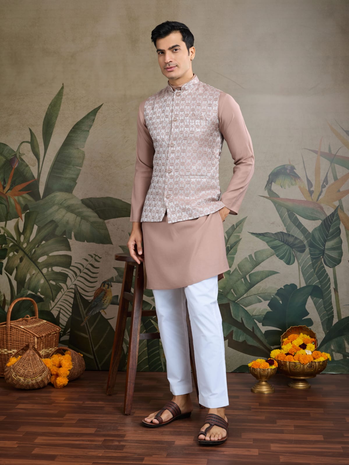 Kurta Pajama &amp; Koti Jacket