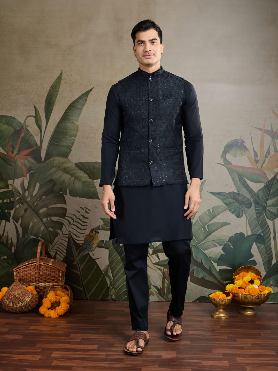 Kurta Pajama &amp; Koti Jacket
