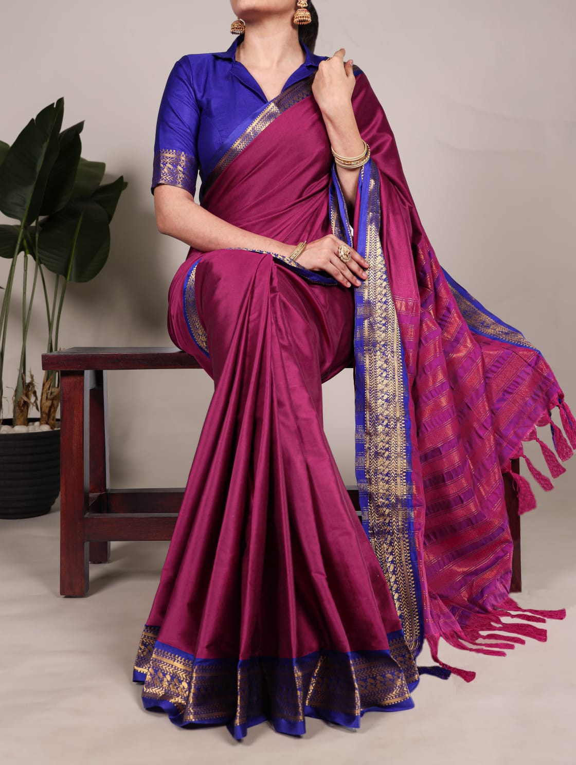 Pink Pure Aura Silk Zari Weaving Work Cotton Saree