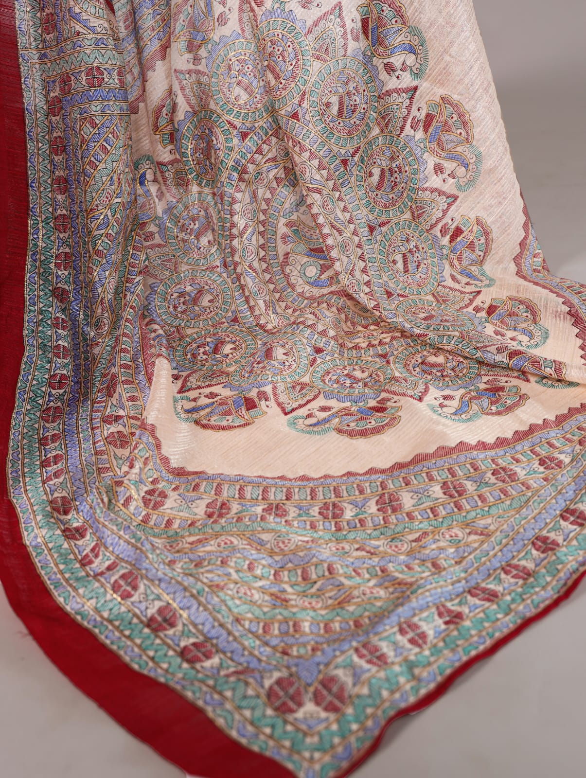 Madhubani Bandhej Print Saree