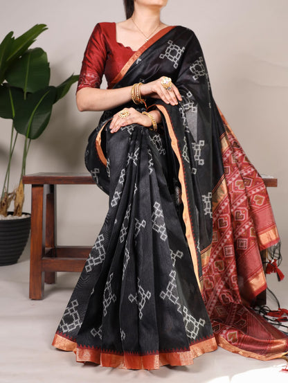 Printed saree