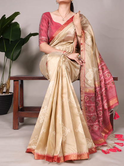 Printed saree