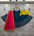 Dark teal traditional chaniya choli