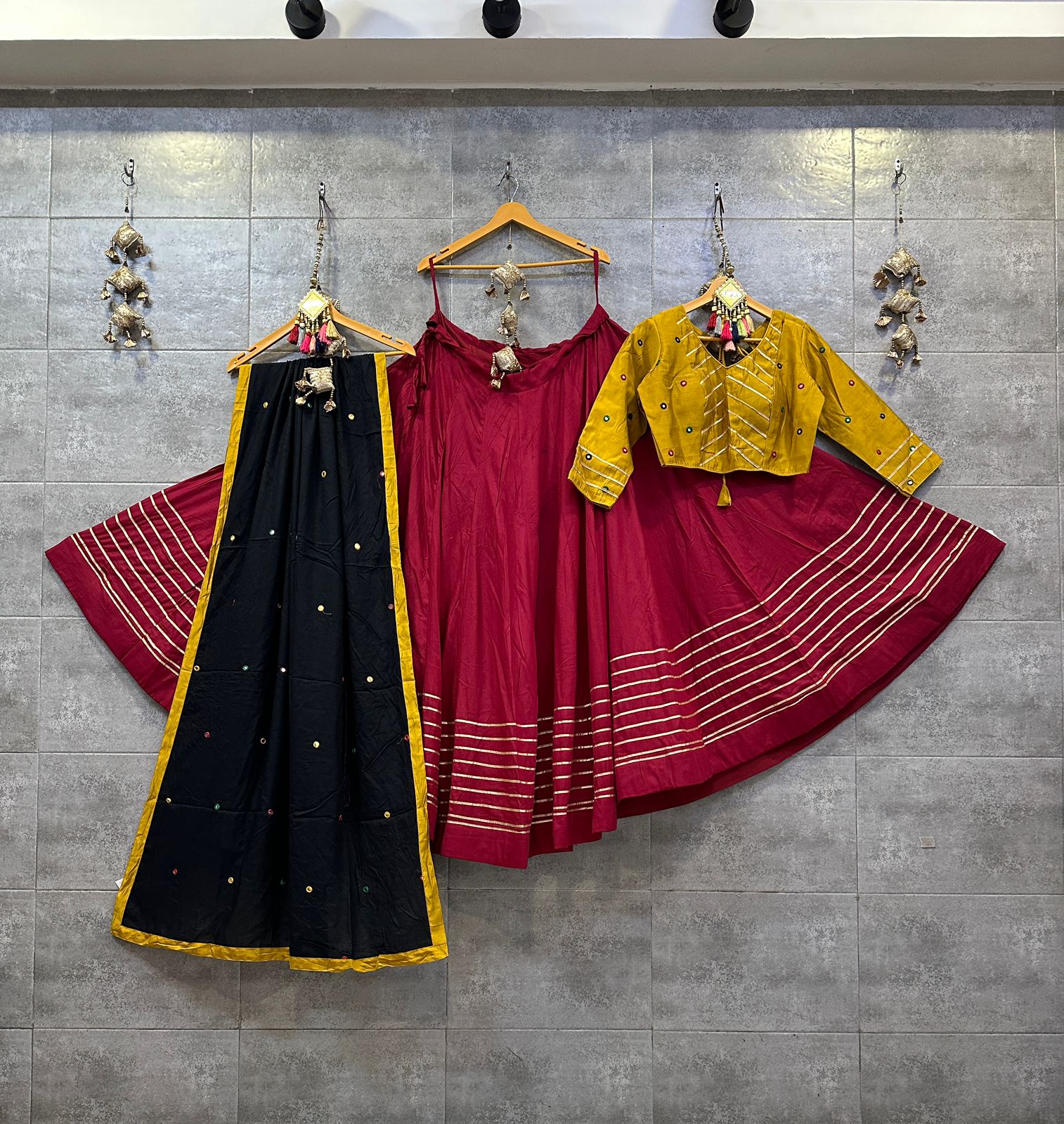 Wine color chaniya choli set