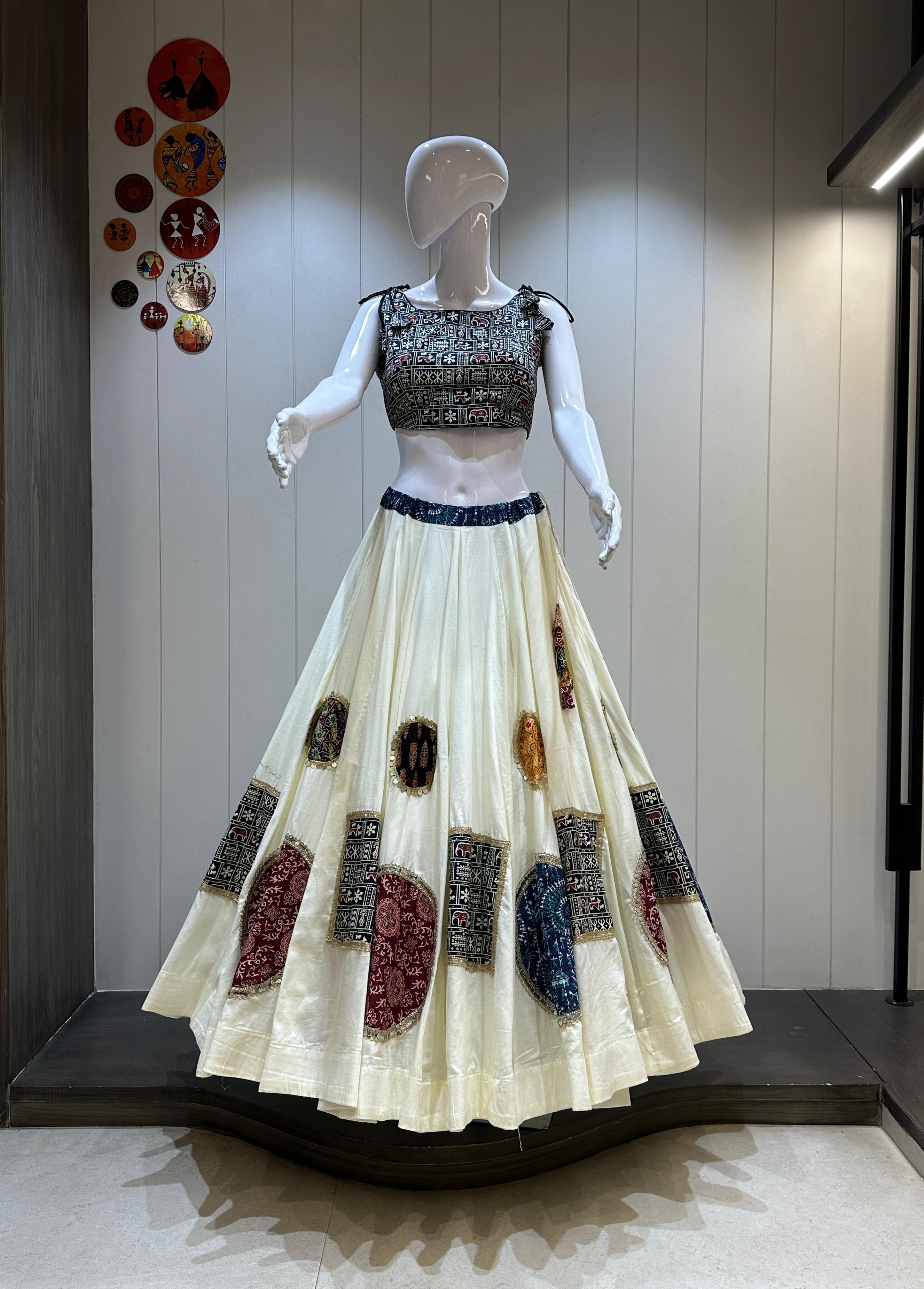 8-meter flare cotton chaniya choli