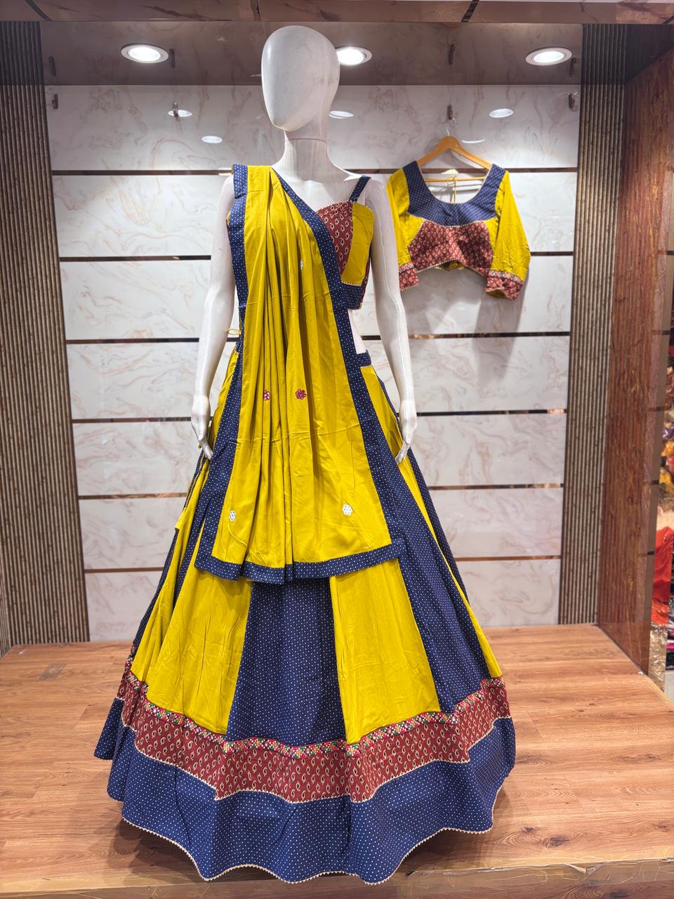 Designer yellow chaniya choli set