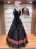 Designer black chaniya choli with dupatta