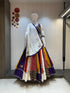 White and Purple Multi Color Chaniya Choli for Navratri