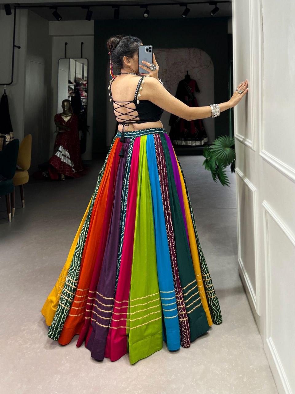 Shop Navratri lehengas online – 2025 new arrivals, perfect for Garba nights.