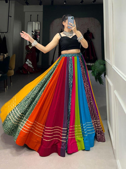 Buy Garba special chaniya choli online – cotton, silk &amp; designer styles.
