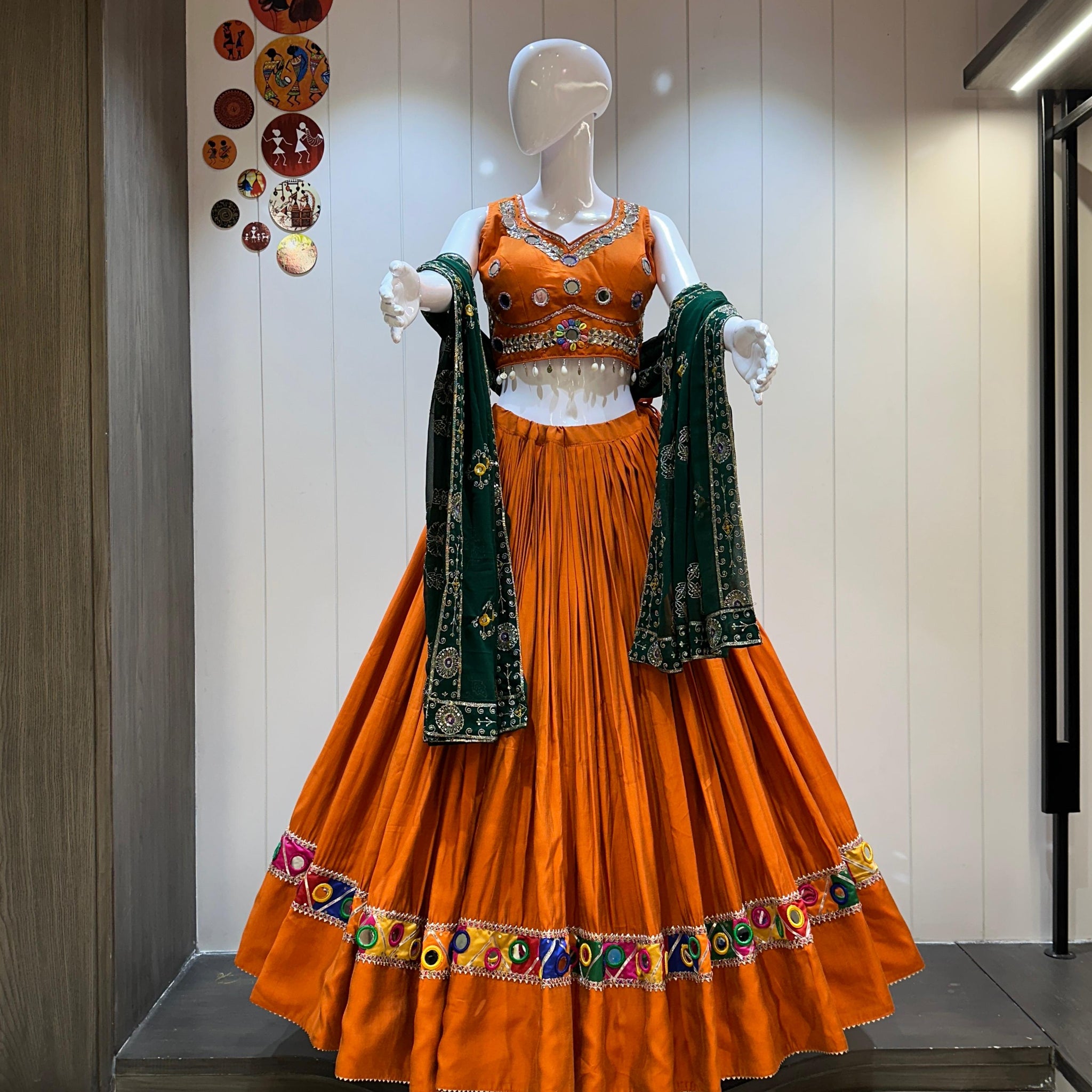 Orange Chaniya Choli for Navratri