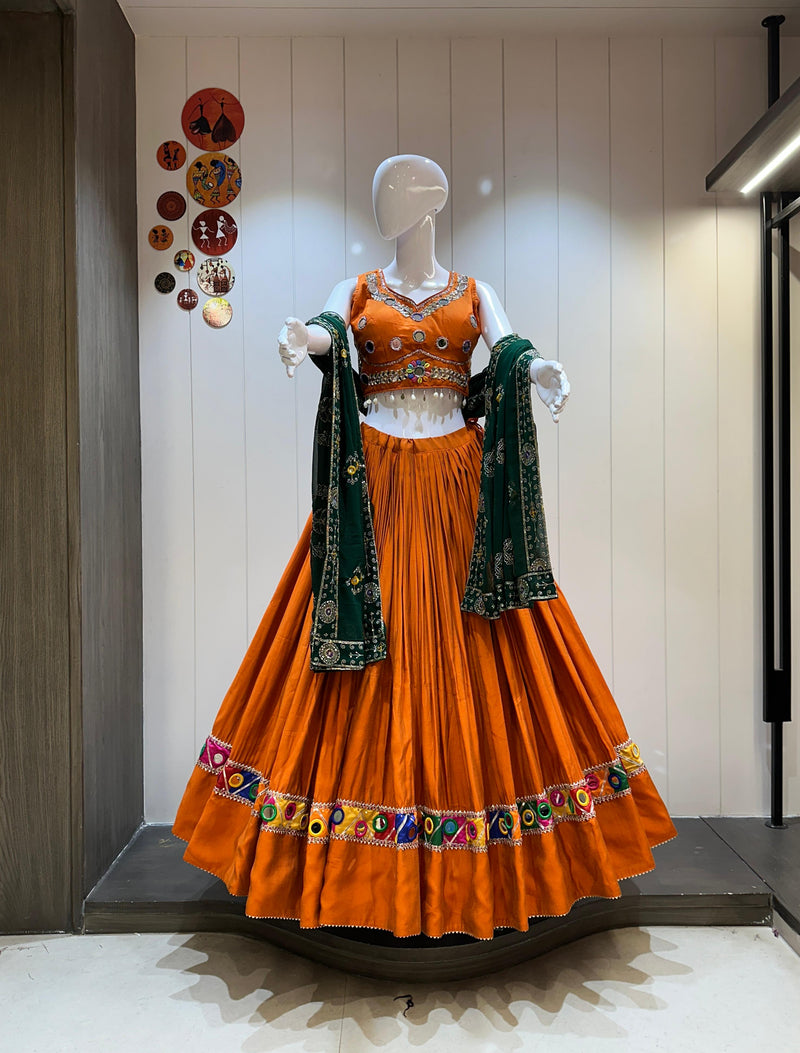 Orange Chaniya Choli for Navratri