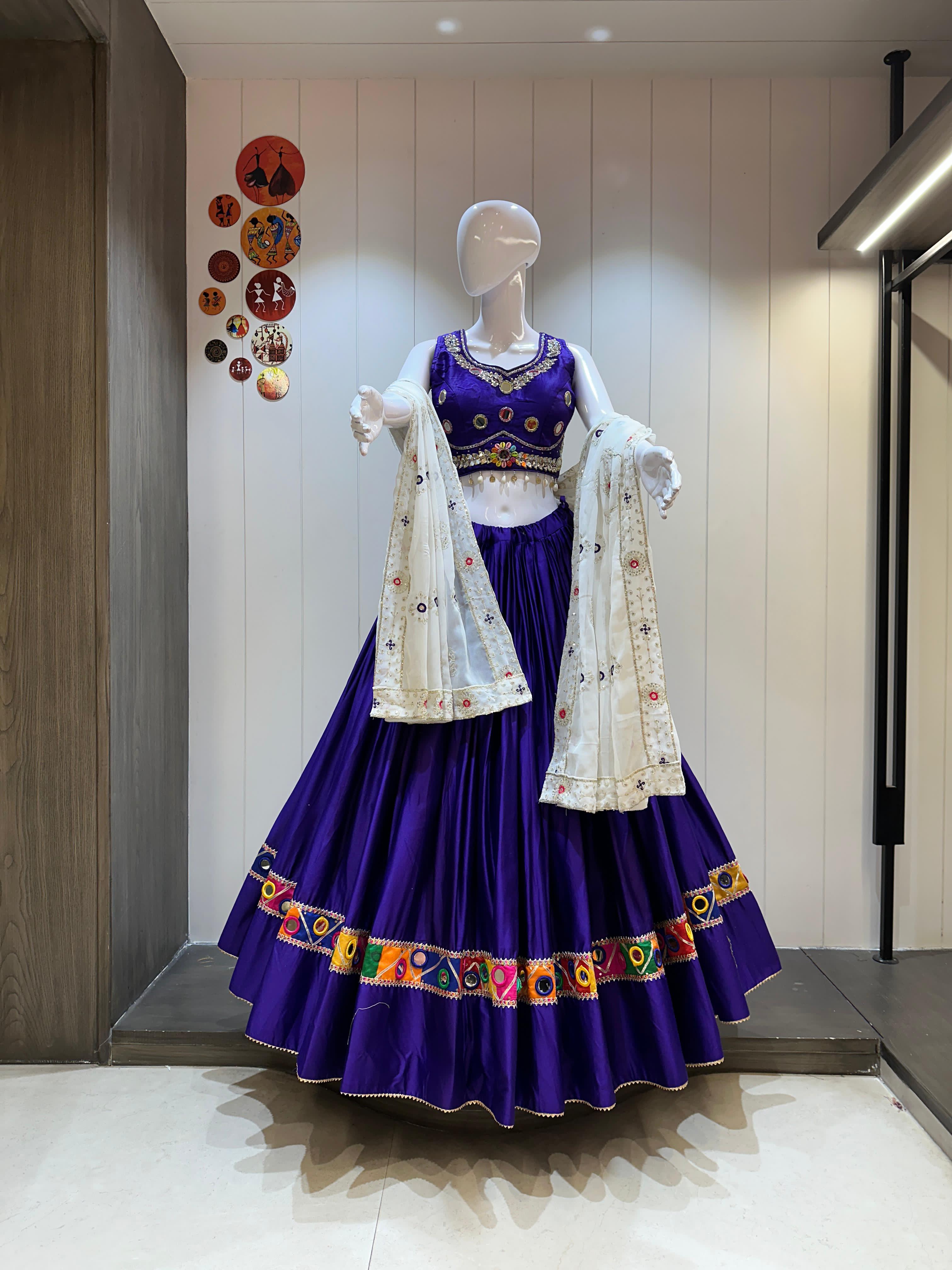 Royal Purple Navratri Chaniya Choli for Garba Wear 
