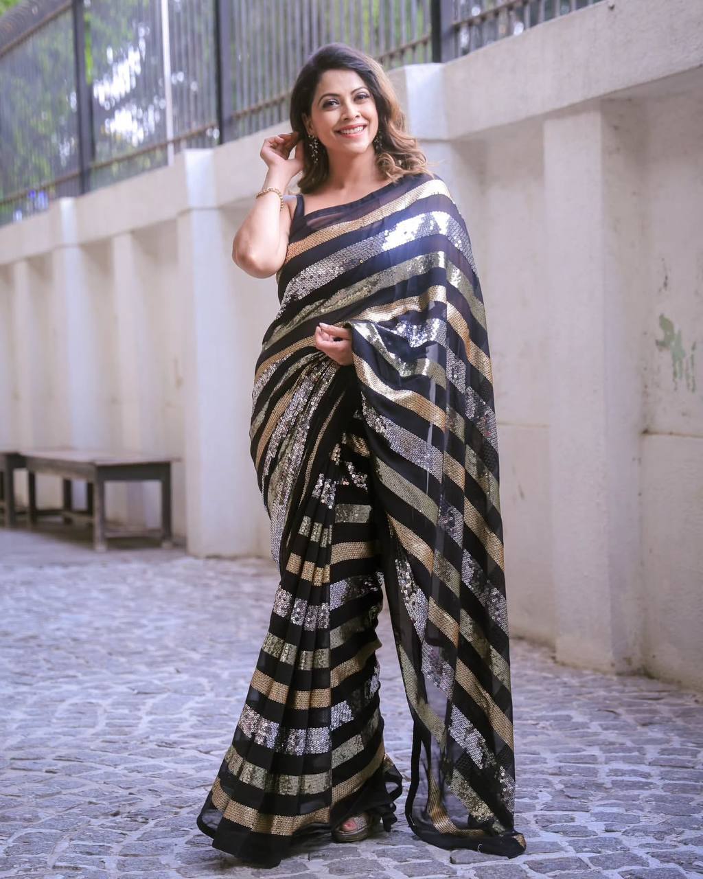 Sequins Saree