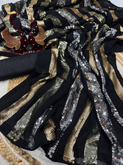 Sequins Saree
