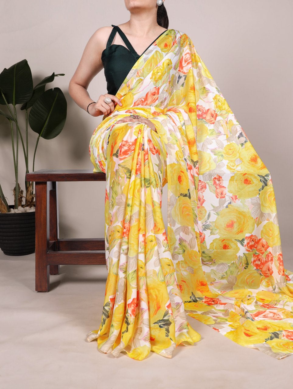 Satin Saree
