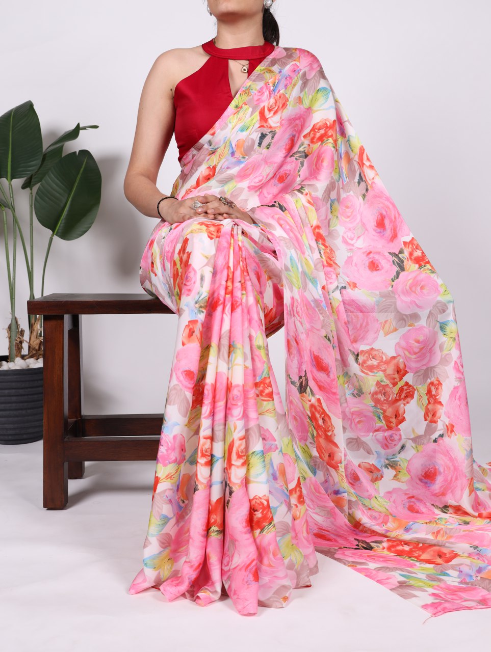 Satin Saree
