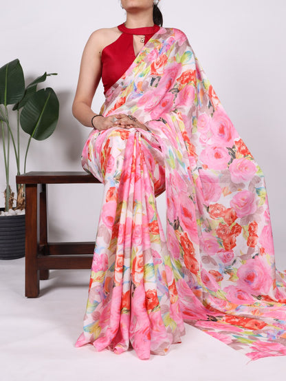 Satin Saree