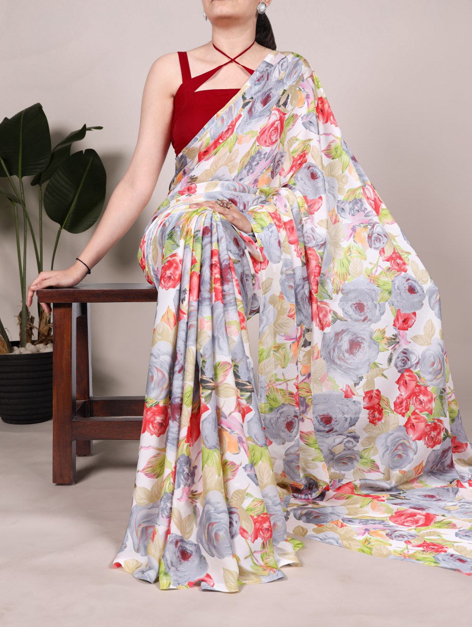 Satin Saree