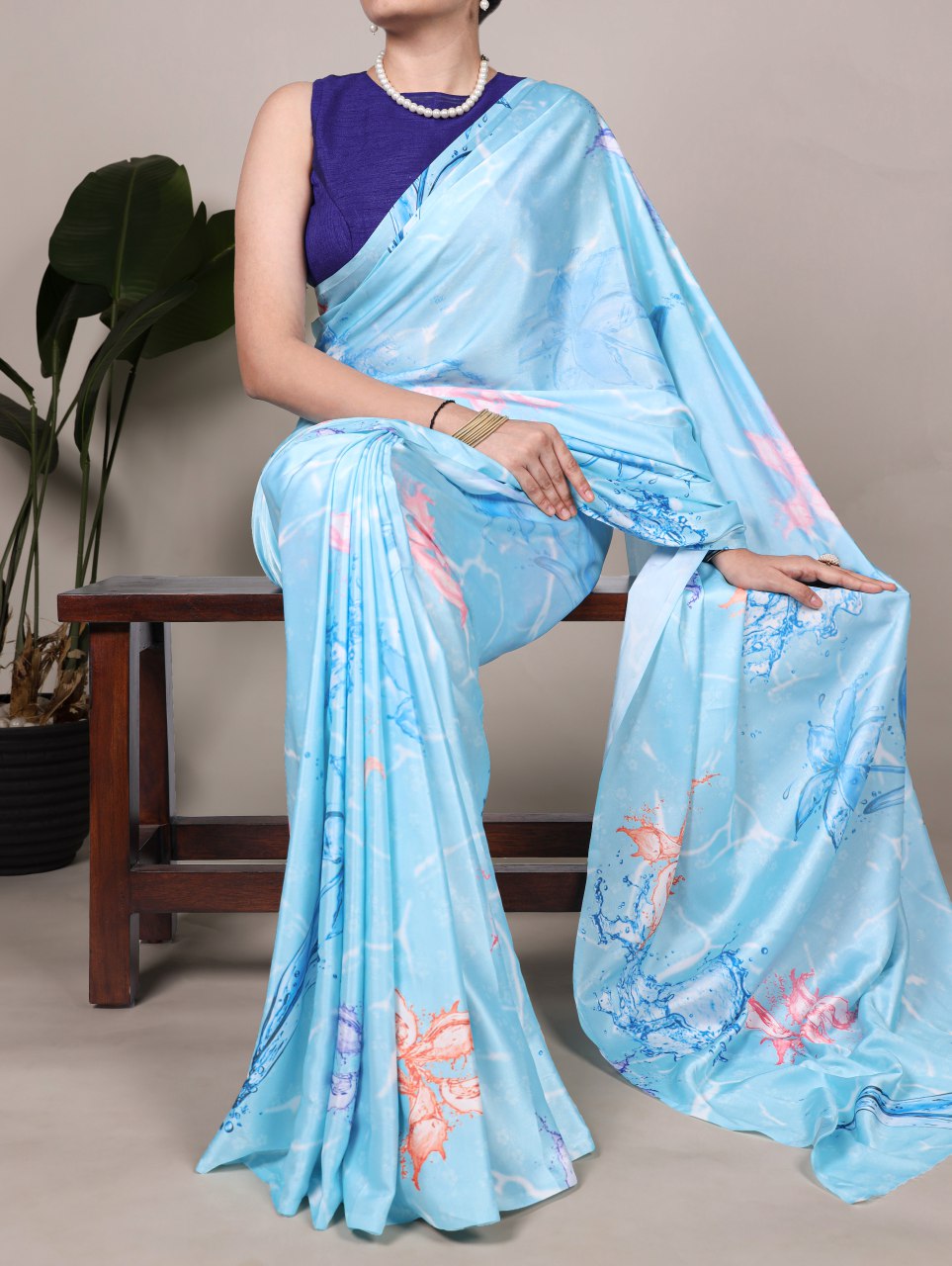 Satin Saree