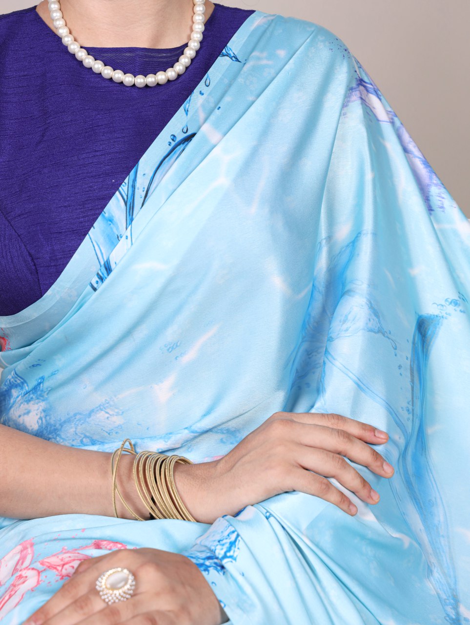 Satin Saree