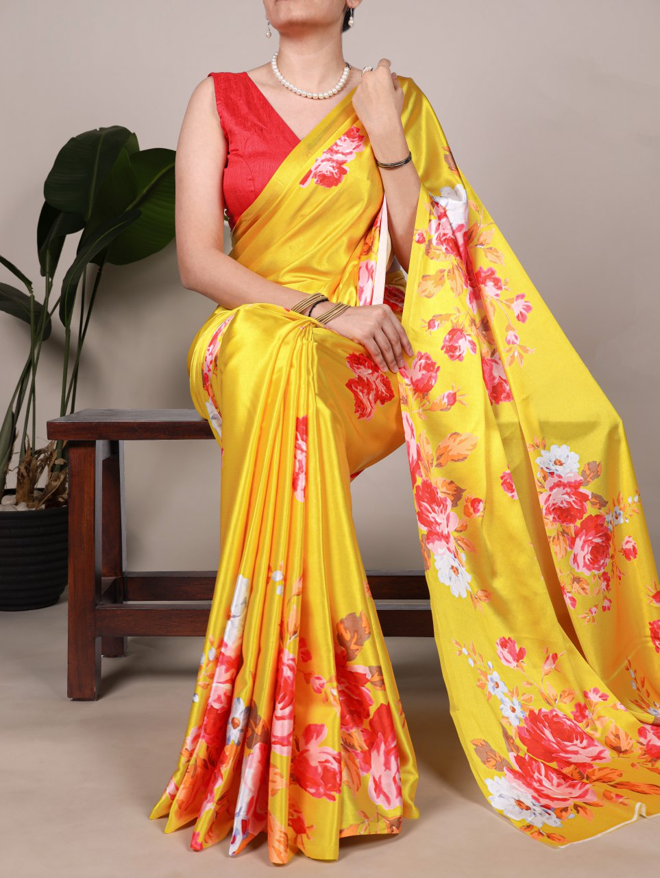 Satin Saree