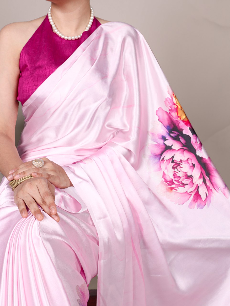 Satin Saree