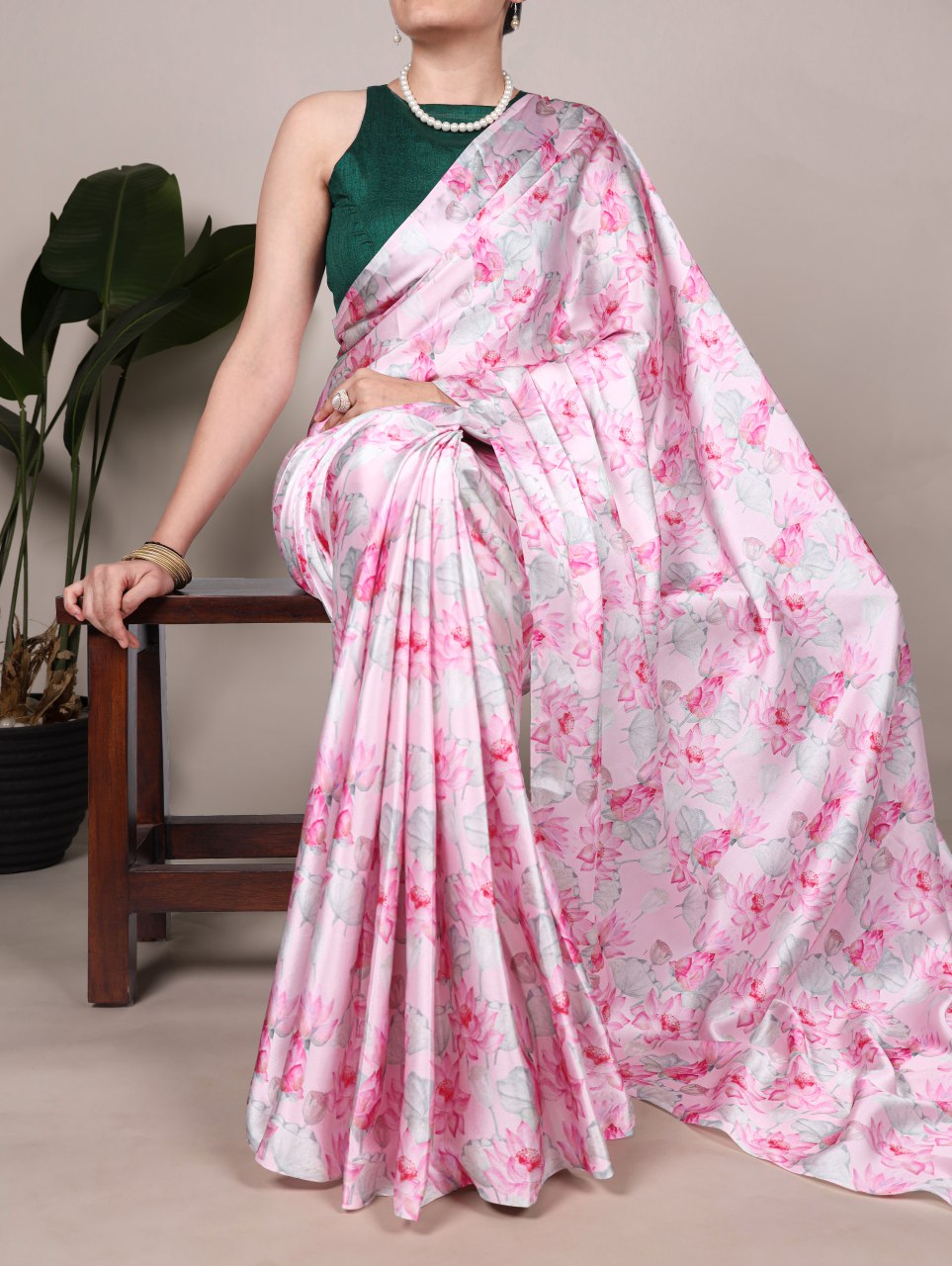 Satin Saree