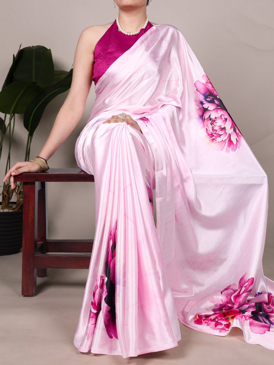 Satin Saree