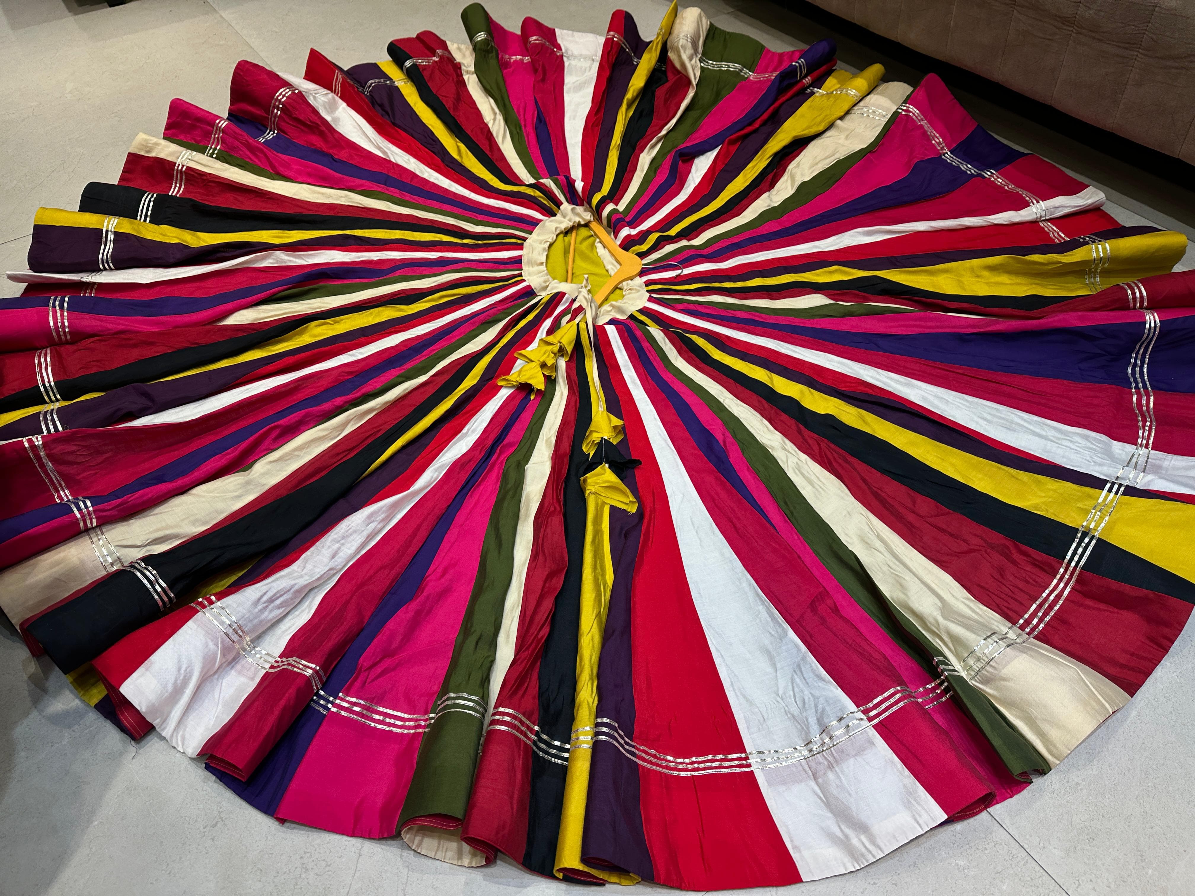 Navratri ghagra choli skirt with heavy kli finishing