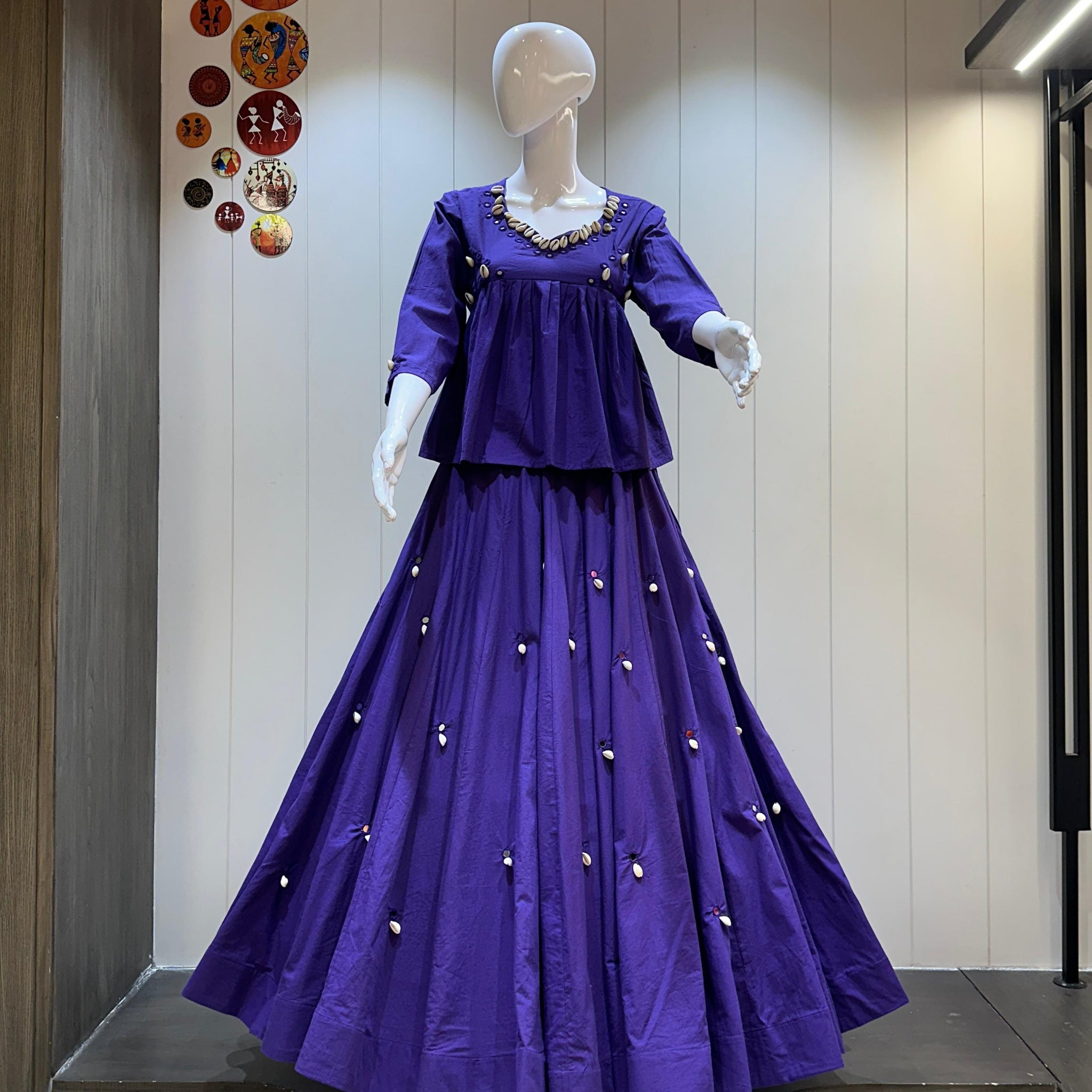 Navratri Special Purple Chaniya Choli Outfit

