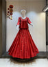 Pure Cotton Chaniya Choli in Brick Red Color

