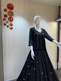 Dhabu Cotton Kali Pattern Lehenga for Garba Nights

