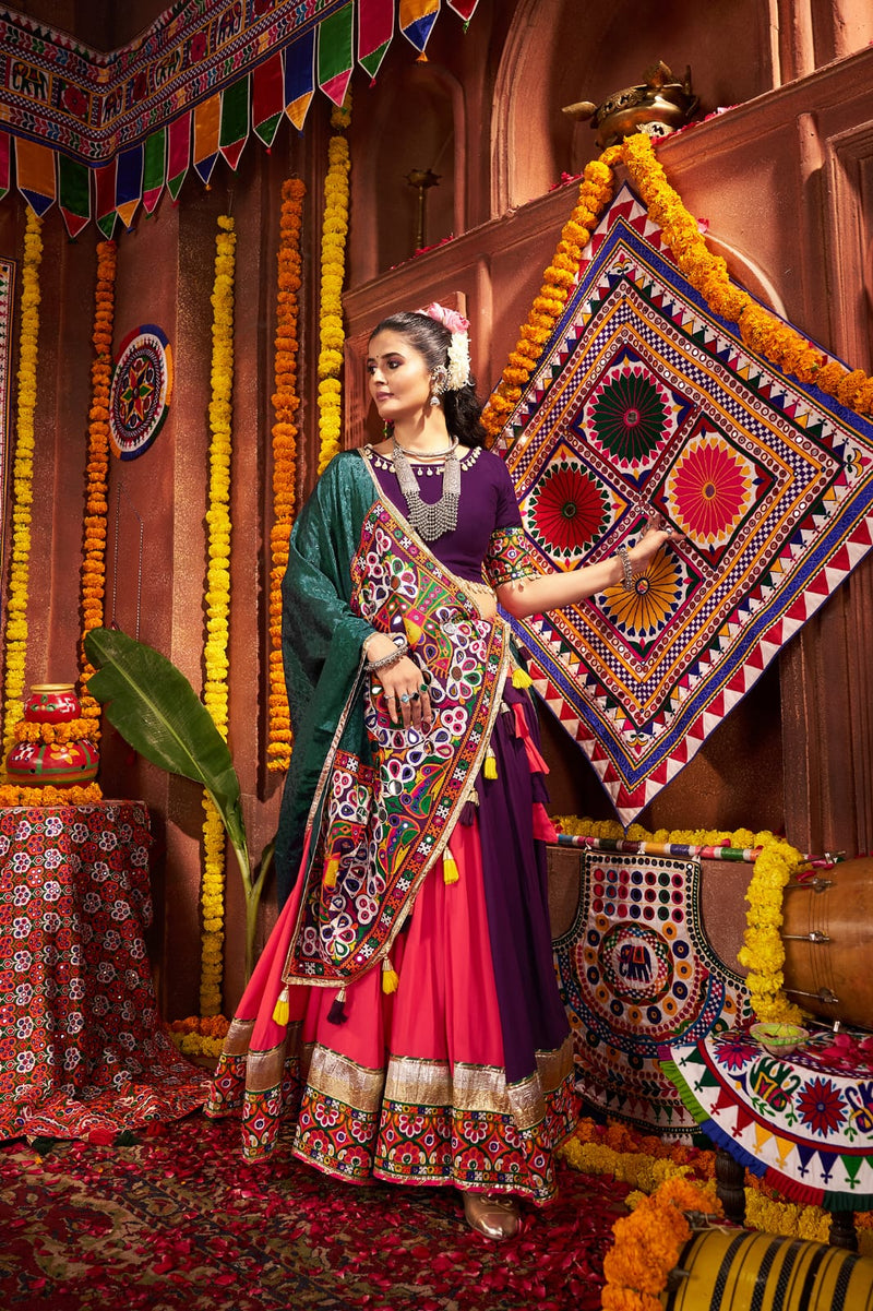 Designer Kutchi Handwork Chaniya Choli with Tassel Dupatta