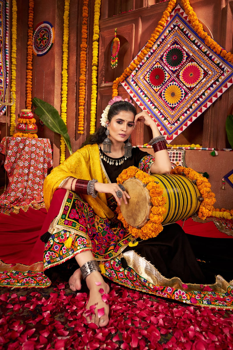 Multi color lehenga choli set with festive vibe