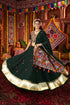 Green kutchi chaniya choli with mirror embroidery