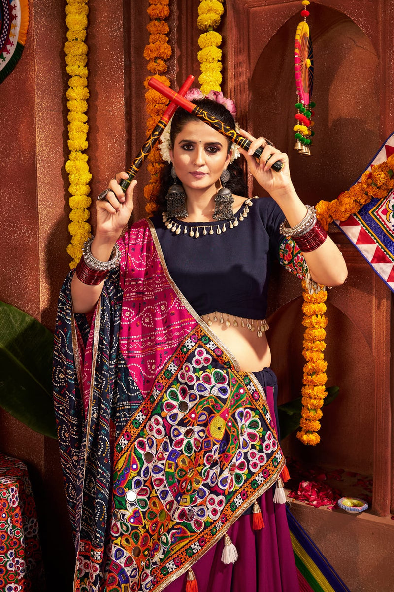 Vibrant multicolor lehenga for dandiya night