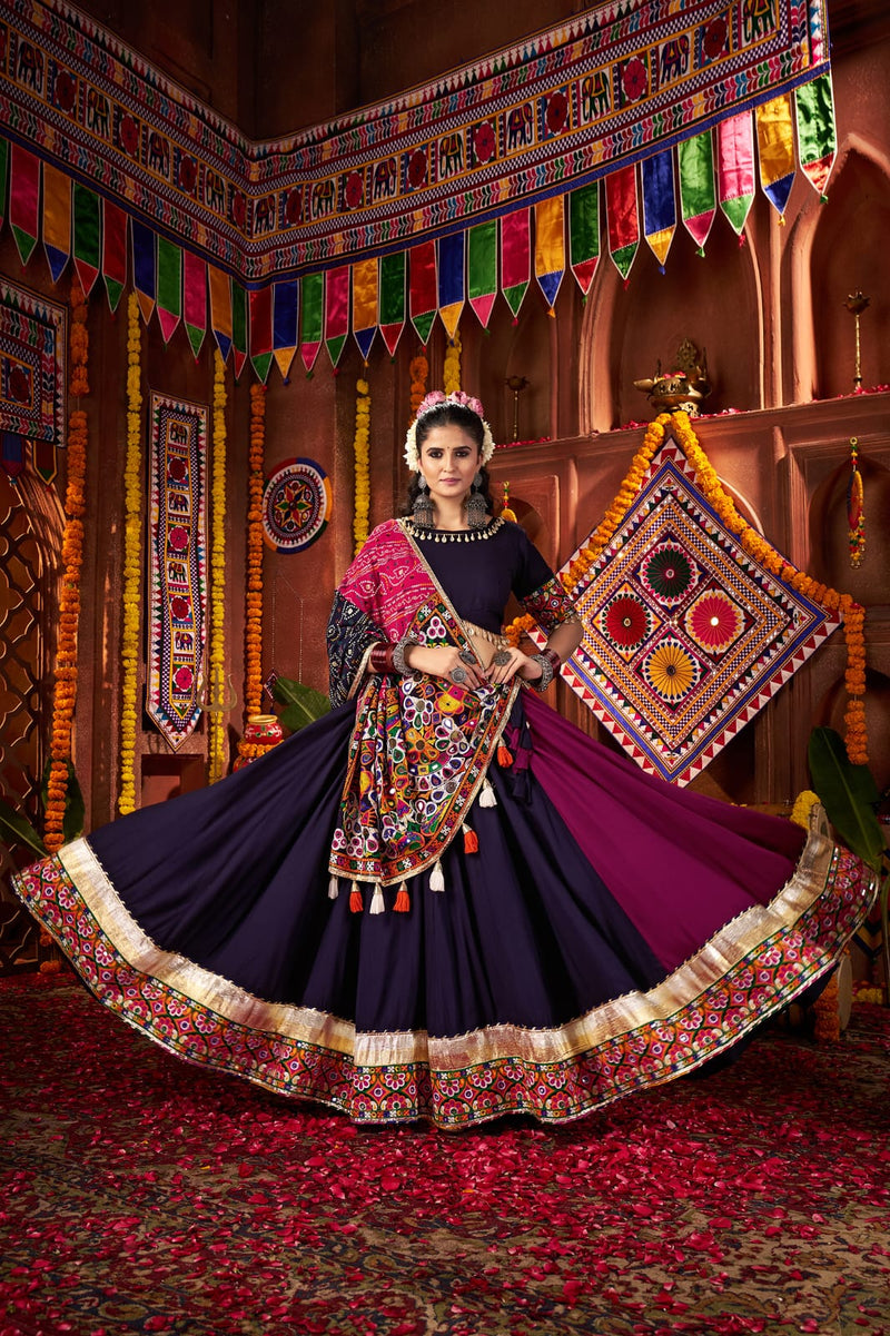 Navratri chaniya choli set with 9 meter flare