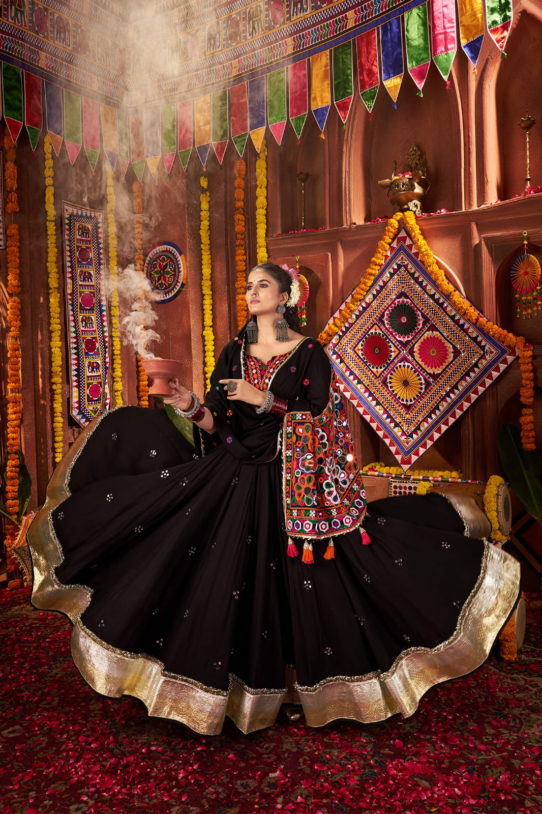 Black chaniya choli for Navratri 