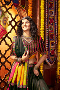 Navratri black choli with embroidery

