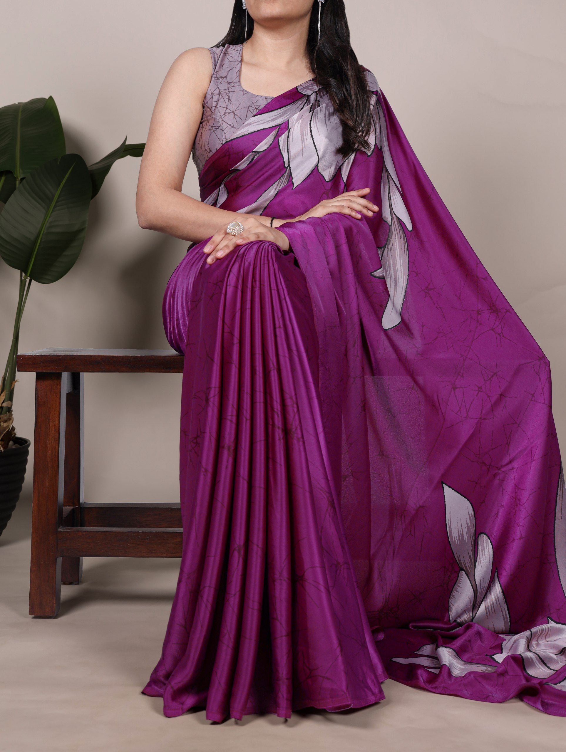 Satin Saree