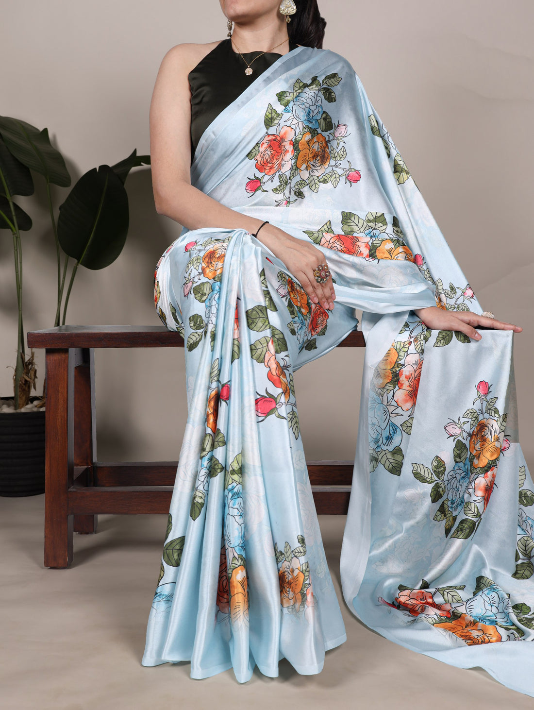 Satin Saree