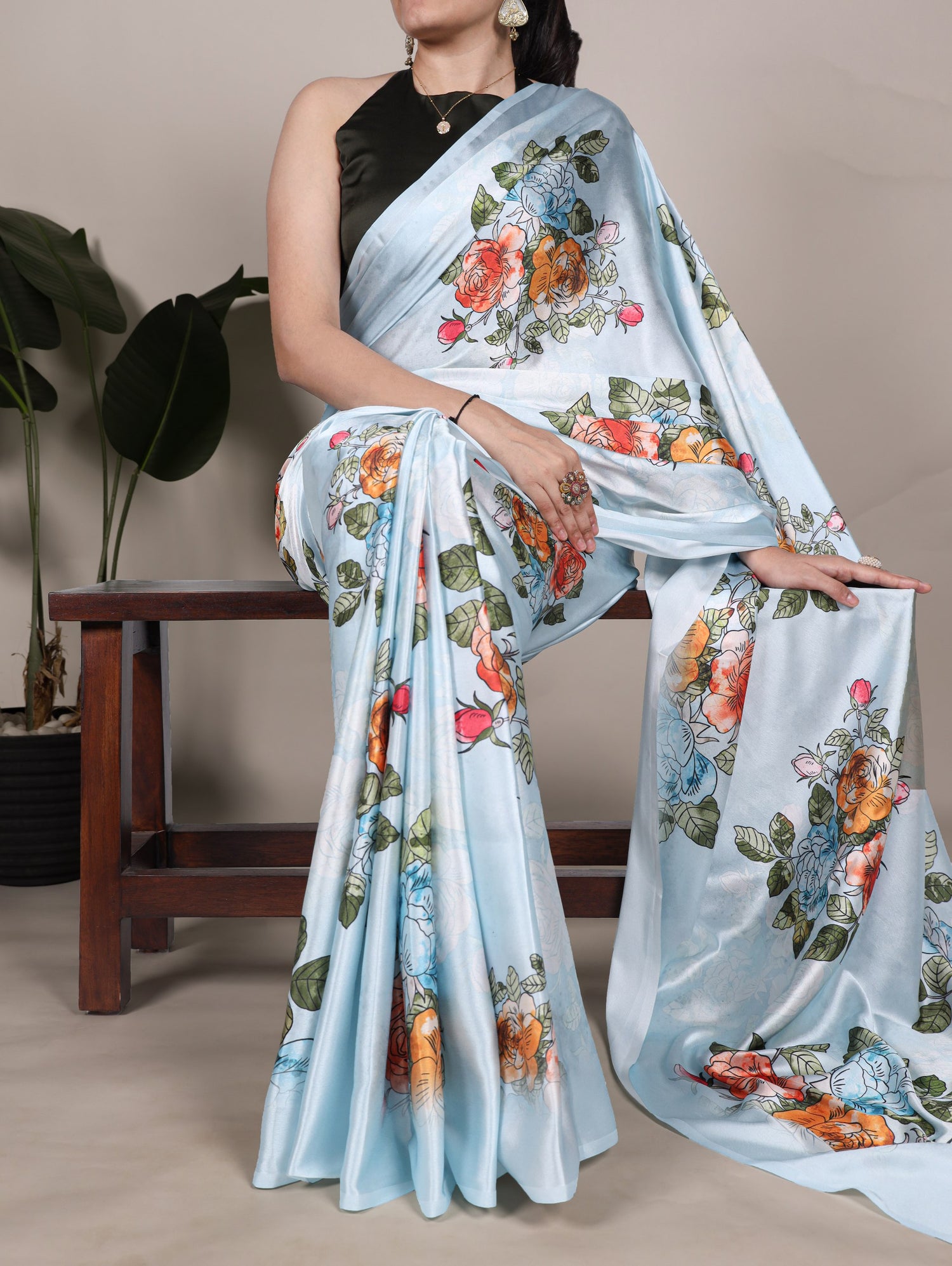 Satin Saree