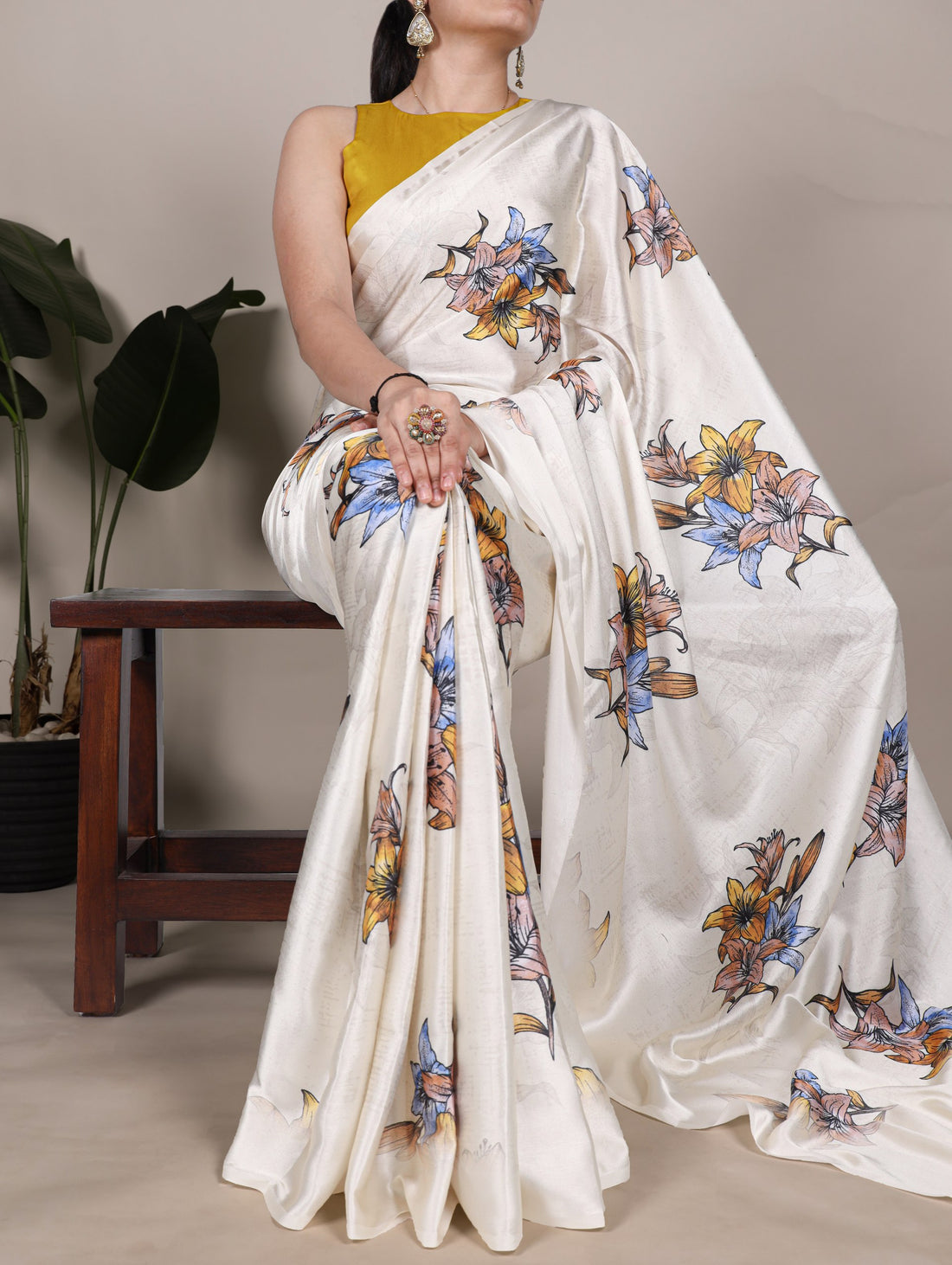 Satin Saree