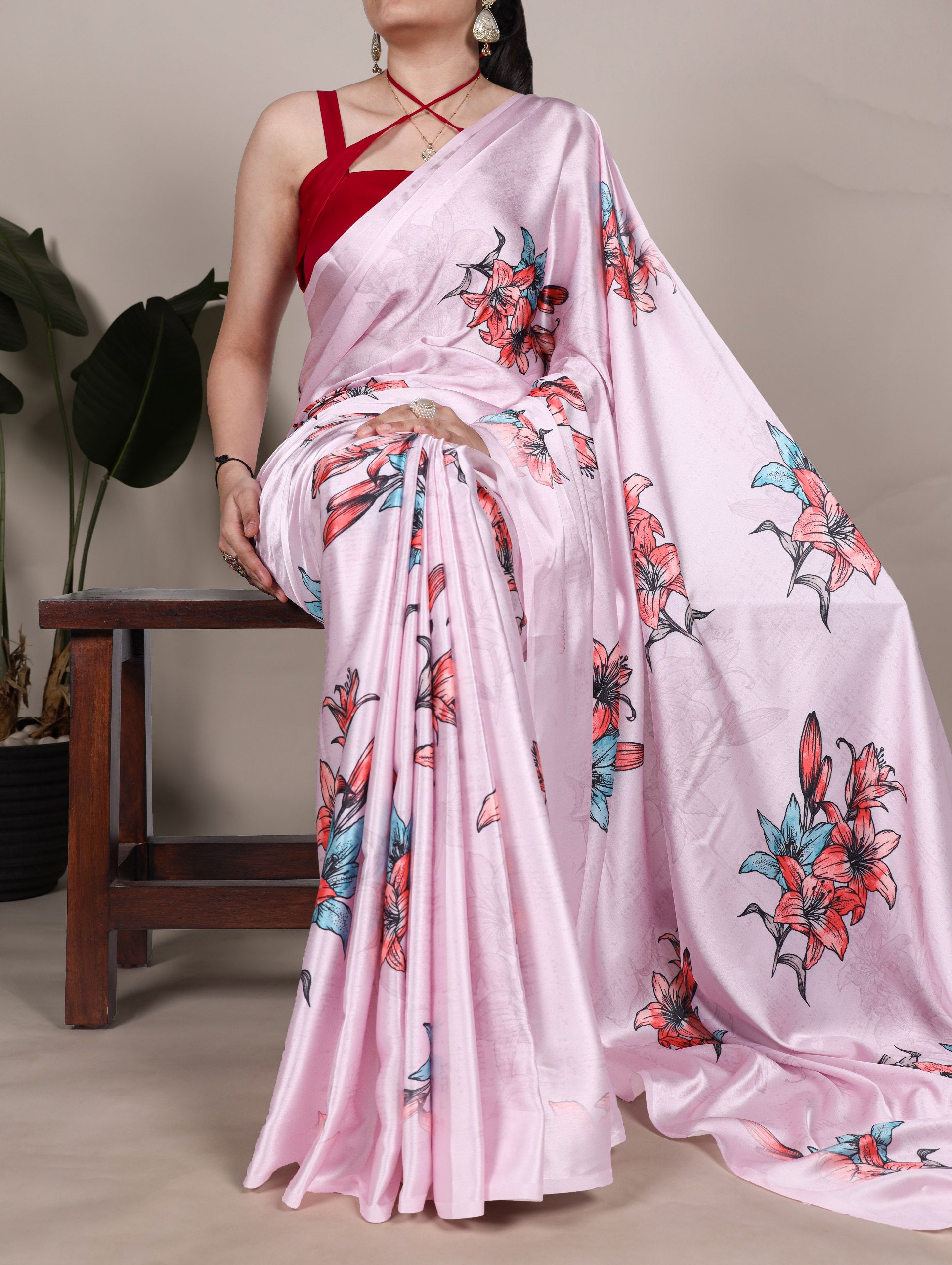 Satin Saree