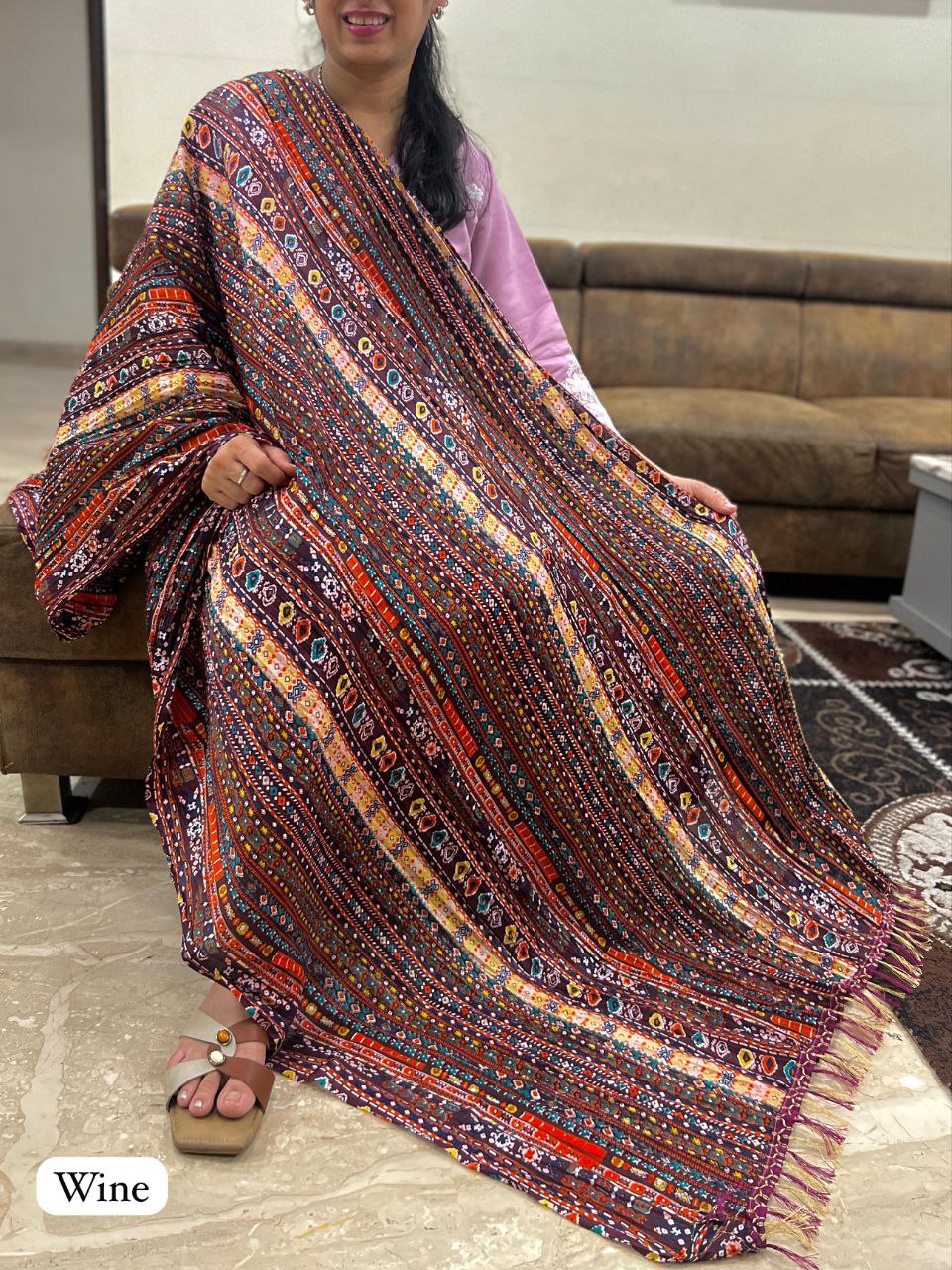 Printed Duppata