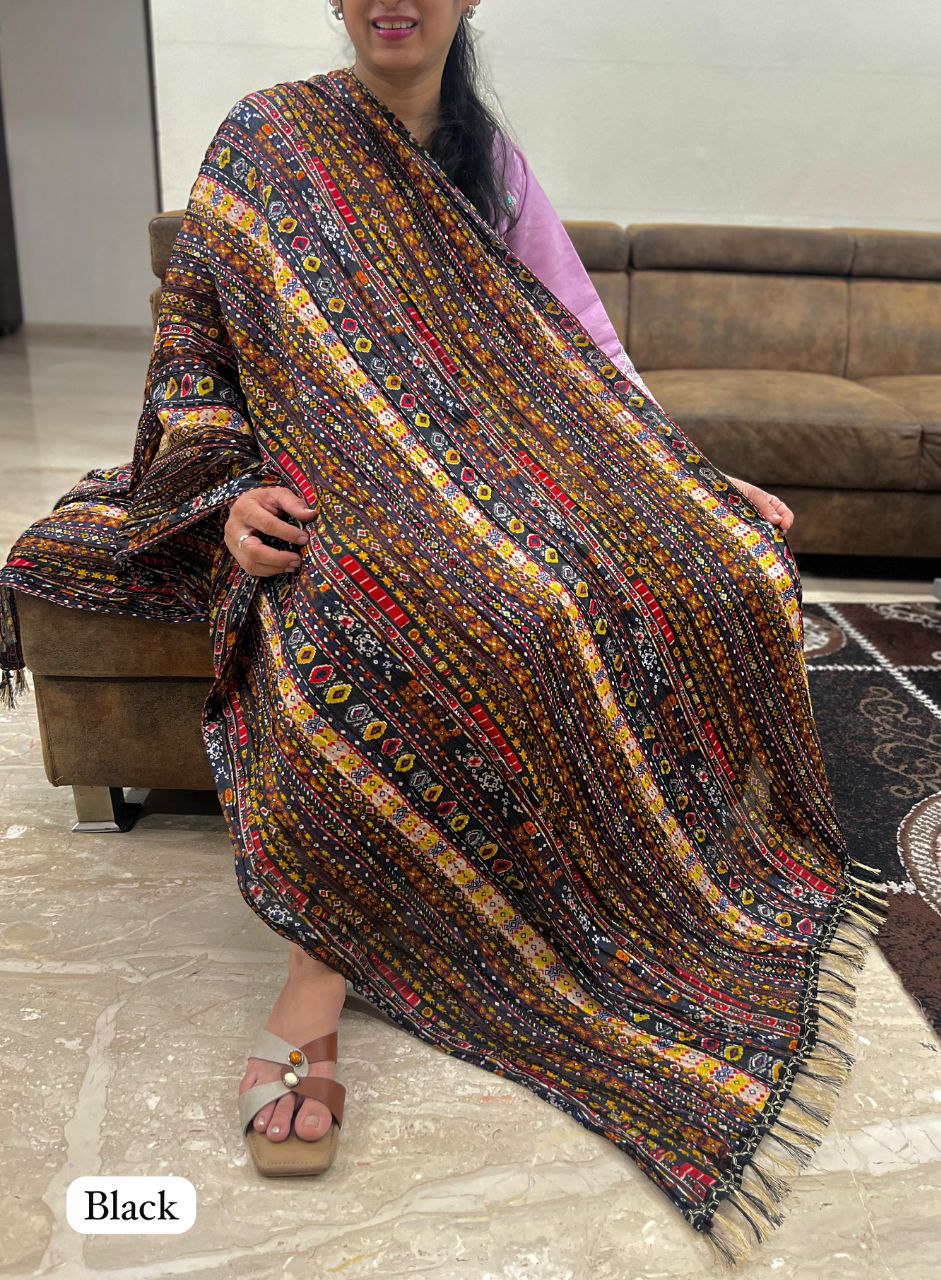 Printed Duppata