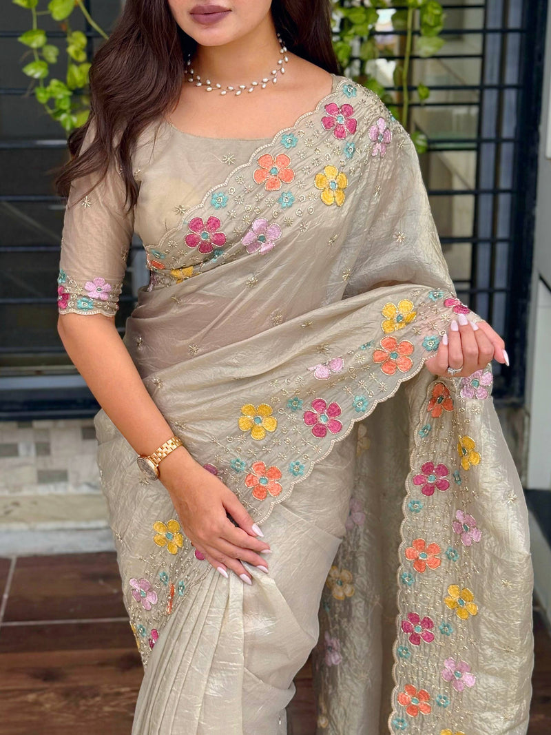 Crush Silk Saree