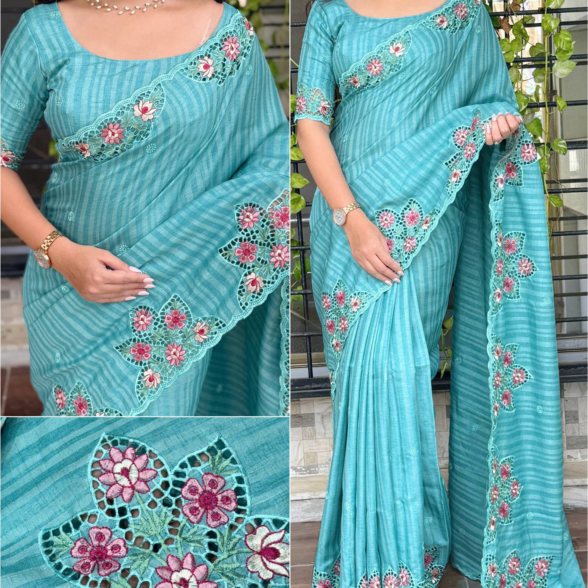 Tussar Cotton Saree