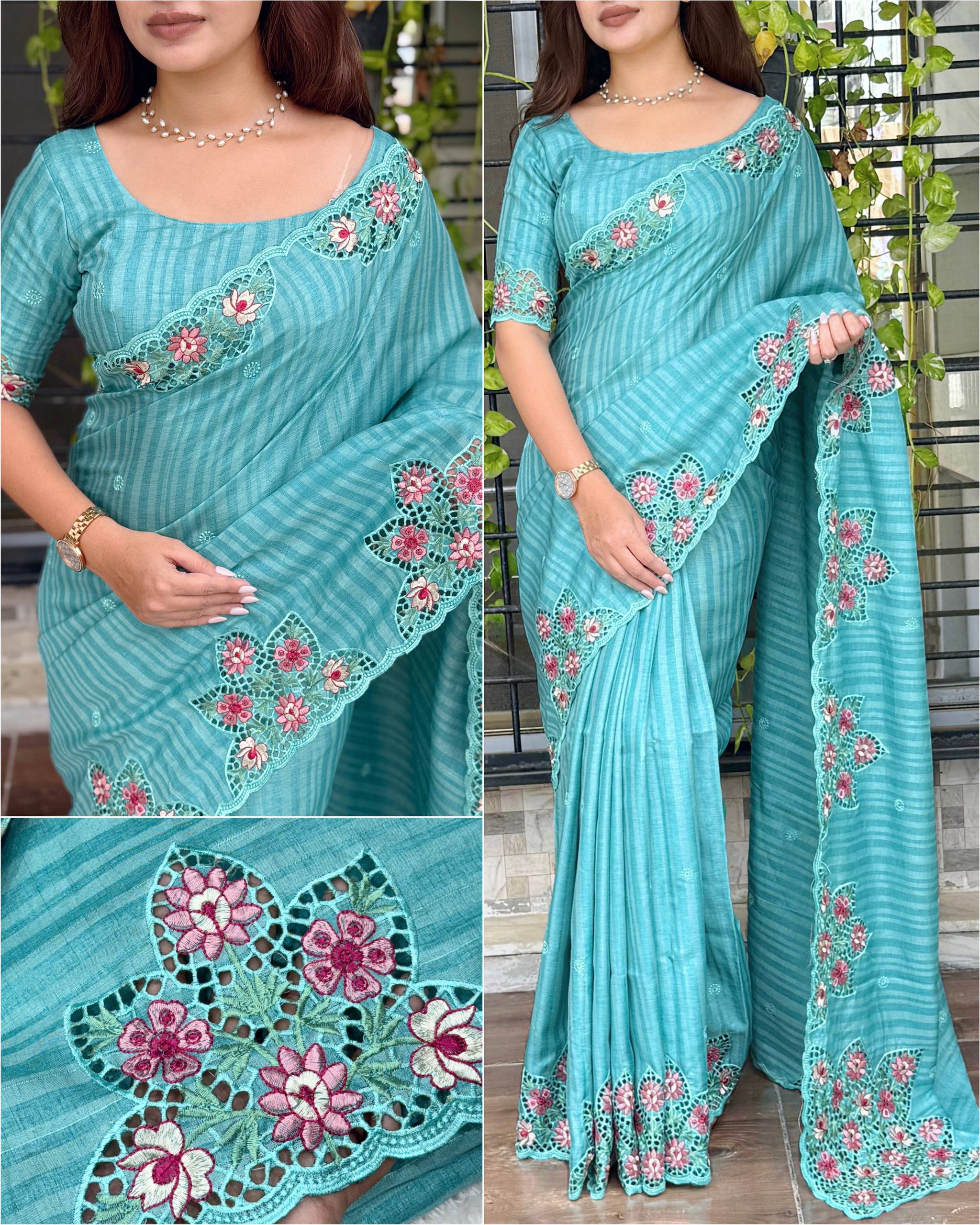 Tussar Cotton Saree
